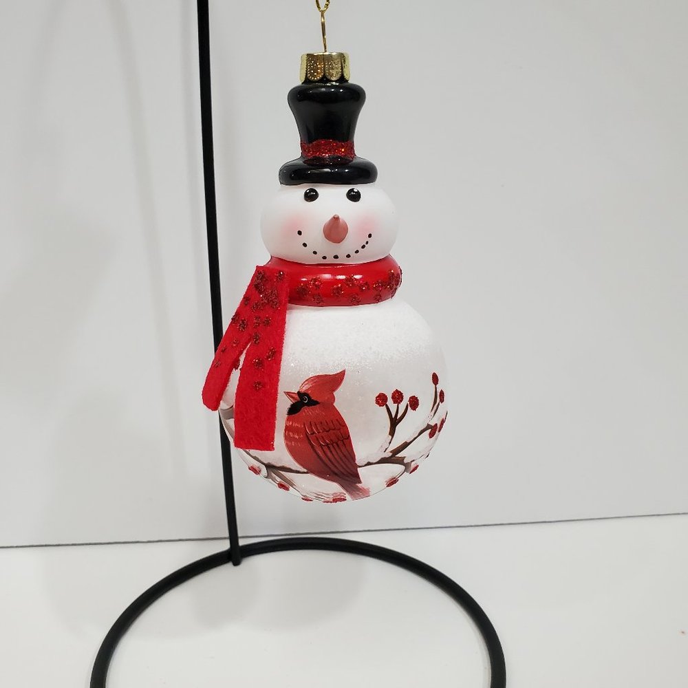 Cardinal Christmas Snowman